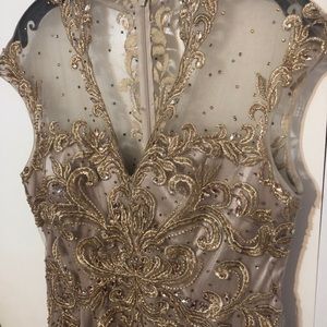 Gold formal gown size 12, worn once